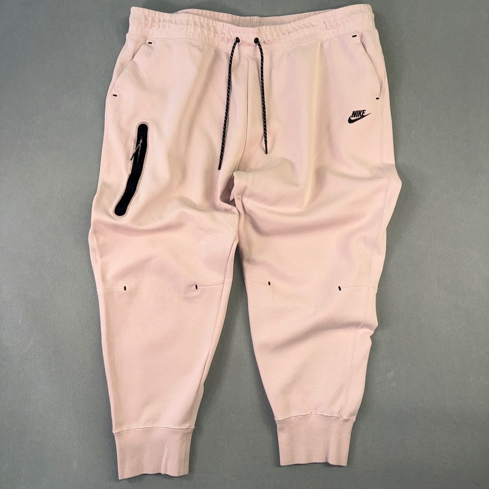 Nike Tech Fleece Joggers Mens Pink Tapered Sweatpants CU4495-663
